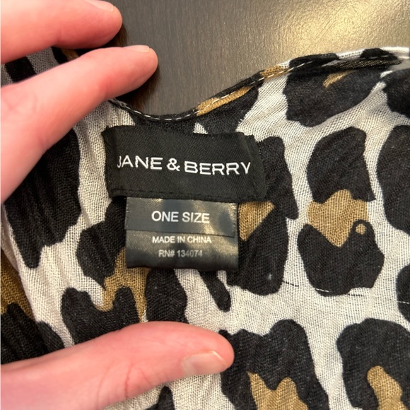 Jane & Berry one size fits all cheetah print swim cover up - Picture 6 of 6